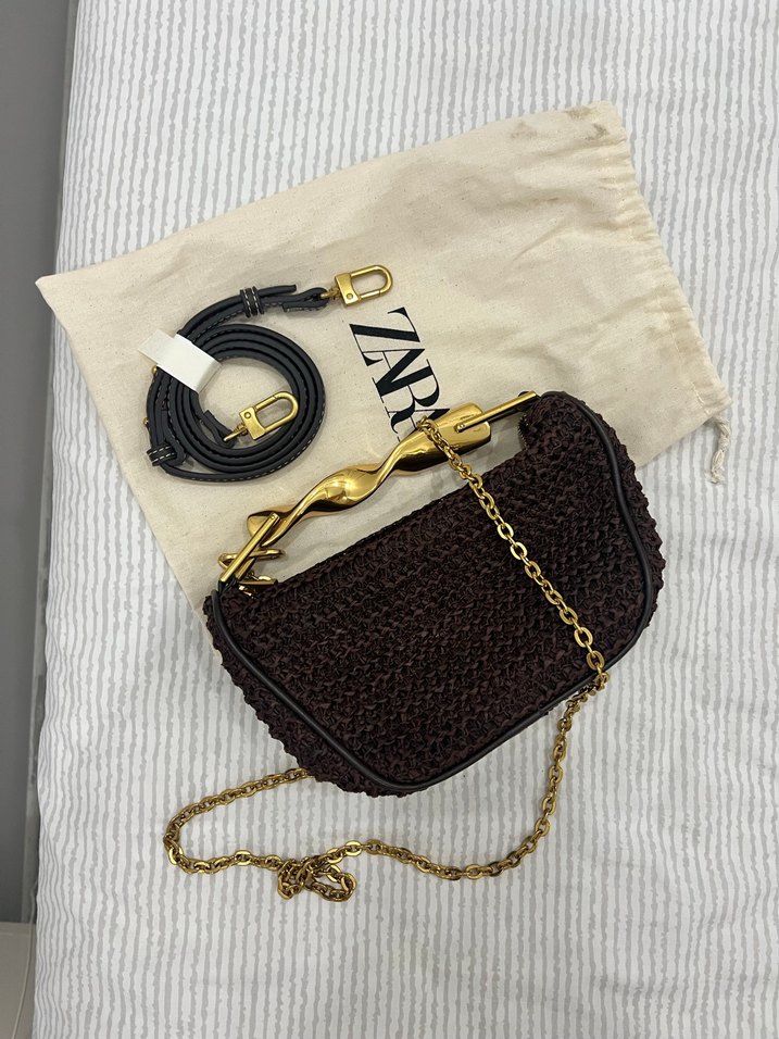 Metal Detaylı Kahverengi Çanta - Görsel 3