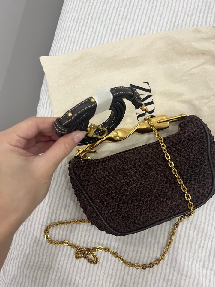 Metal Detaylı Kahverengi Çanta - Görsel 4