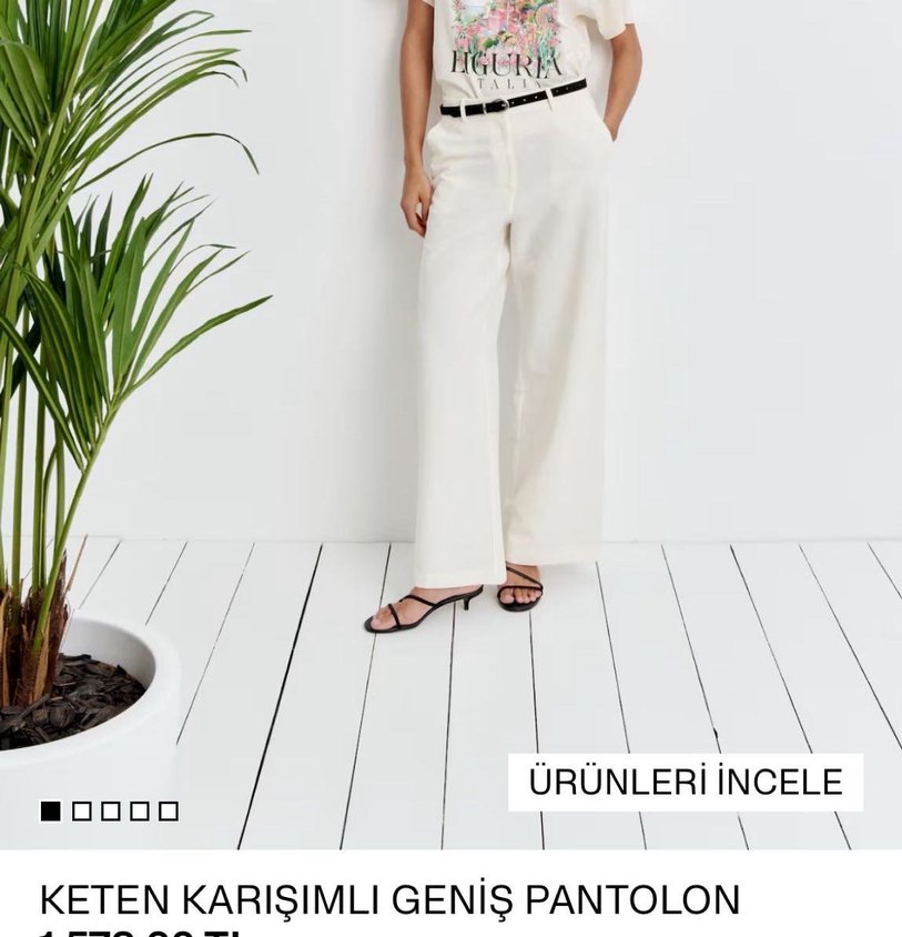 Keten pantolon - Görsel 2