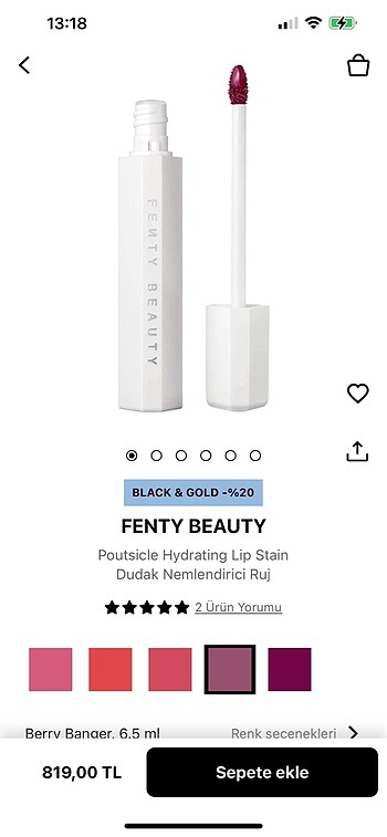 Fenty beauty lip oil