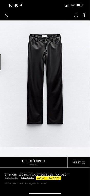 Zara deri pantolon