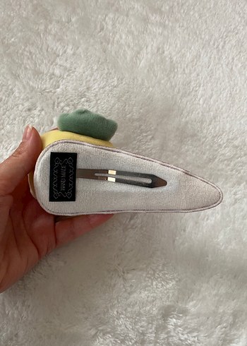 Nakışlı Peluş Ananas Figürlü Çocuk Toka - Görsel 2