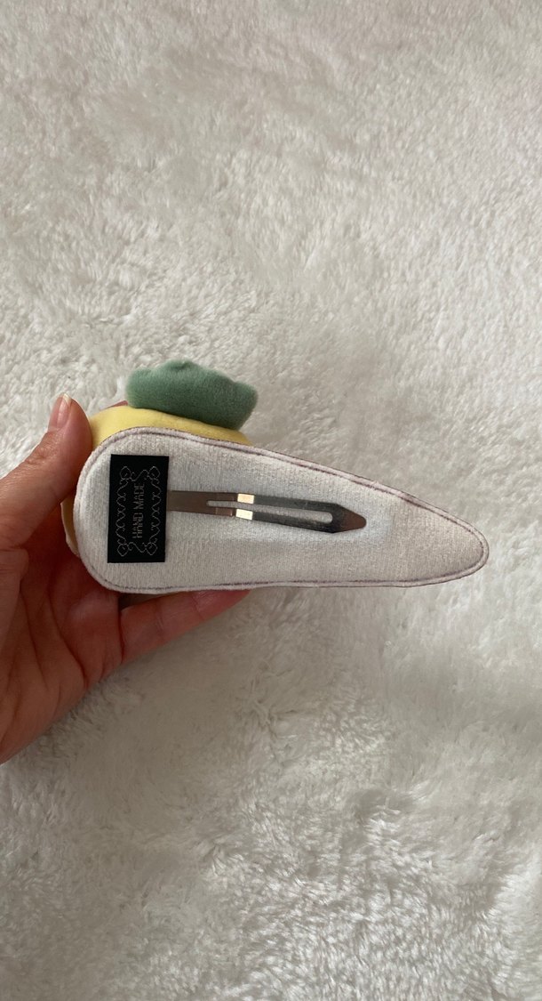 Nakışlı Peluş Ananas Figürlü Çocuk Toka - Görsel 2