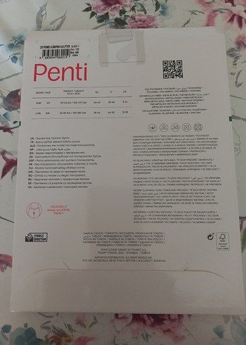 Penti Simli Parlak Pembe Külotlu Çorap - Görsel 2