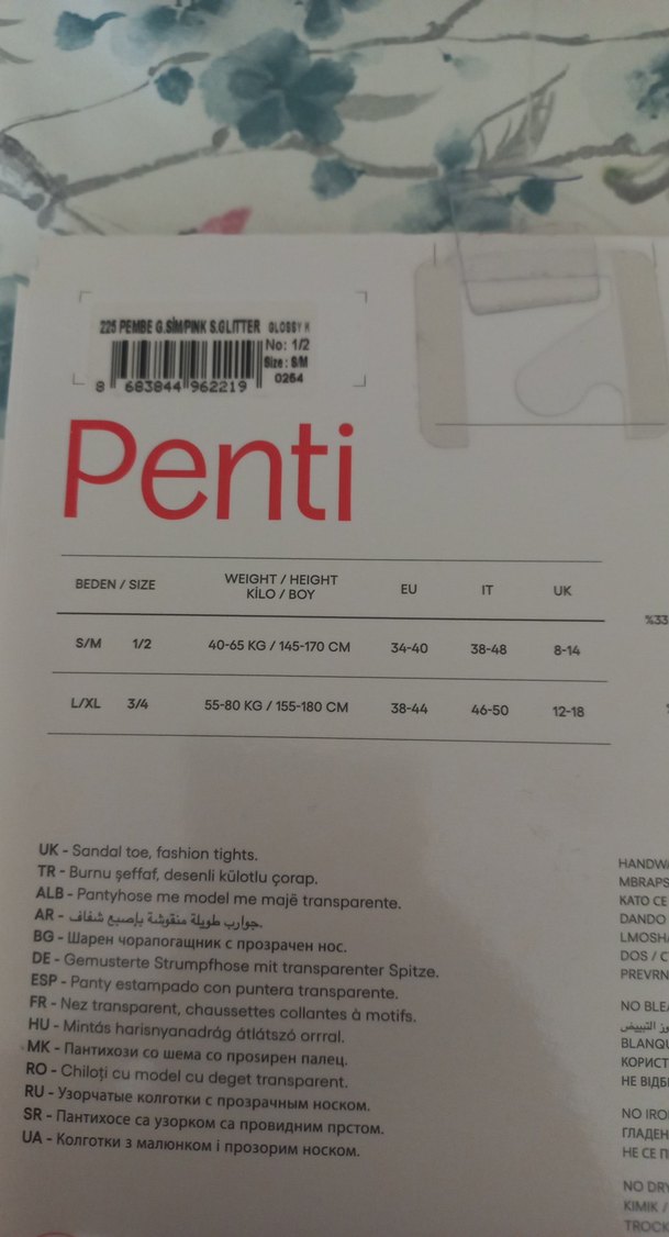 Penti Simli Parlak Pembe Külotlu Çorap - Görsel 3