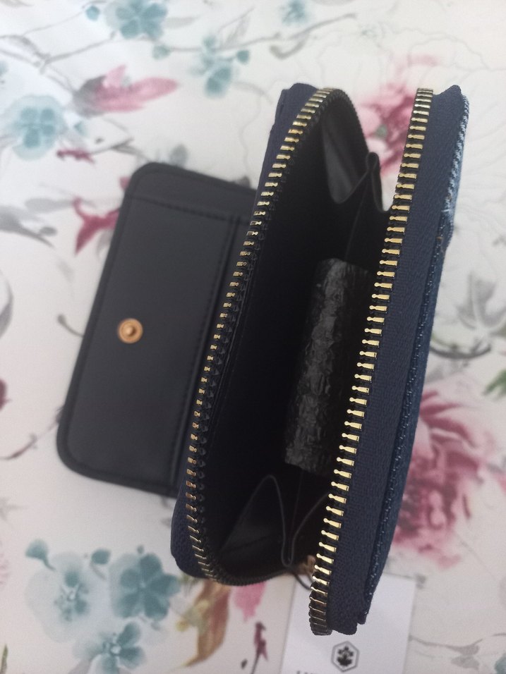 Kadın Denim Fermuarlı Cüzdan - Görsel 4