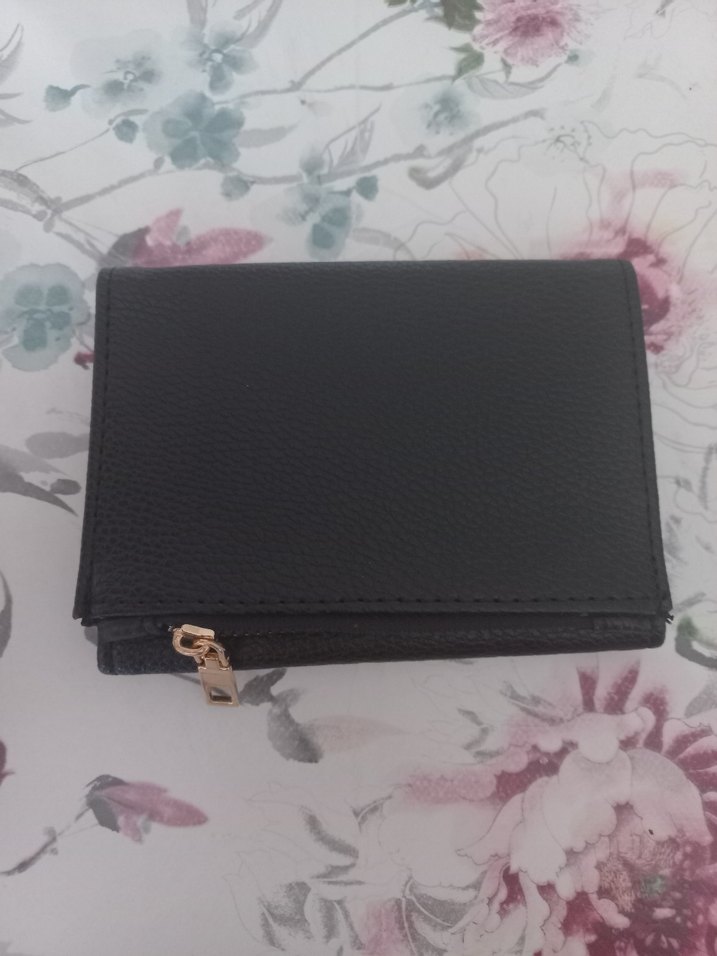 Siyah Deri Fermuarlı Kadın Cüzdanı - Görsel 2