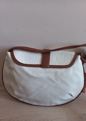Beyaz Kahverengi Detaylı Kadın Çanta - Görsel 2