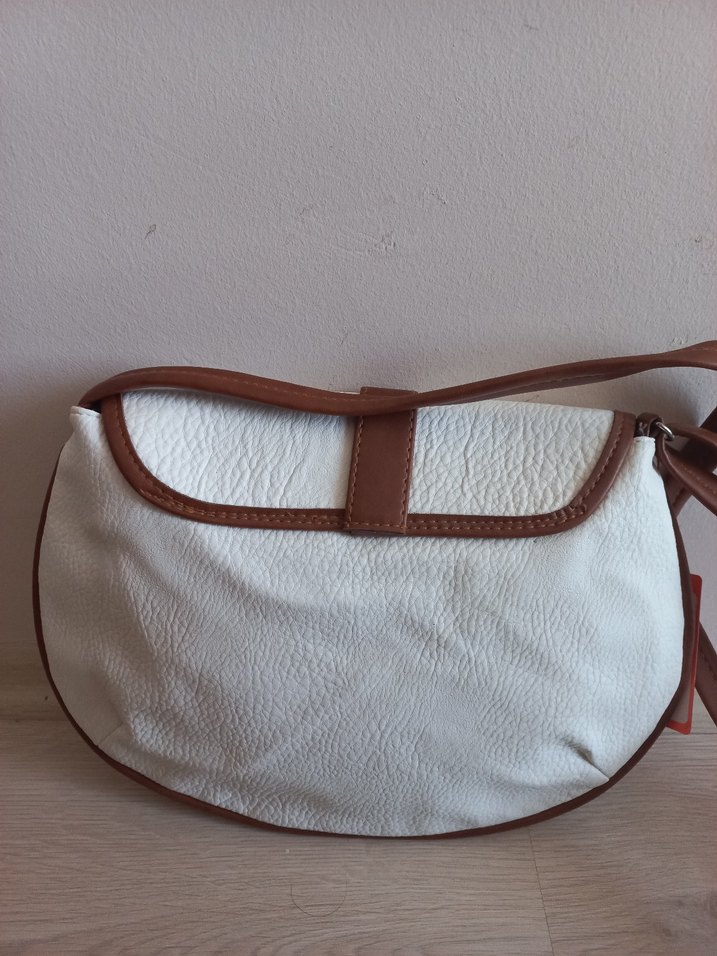 Beyaz Kahverengi Detaylı Kadın Çanta - Görsel 2