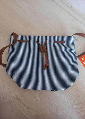 Çizgili Kadın Omuz Çantası - Görsel 4