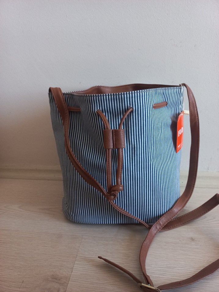 Çizgili Kadın Omuz Çantası - Görsel 2