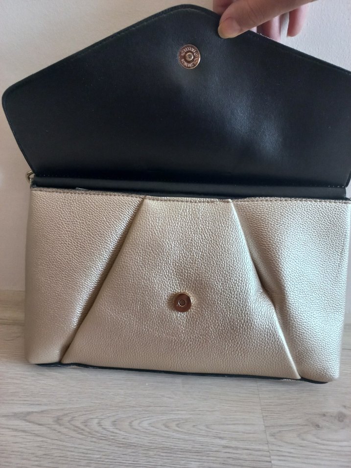 Bej Kadın Clutch Çanta - Görsel 3