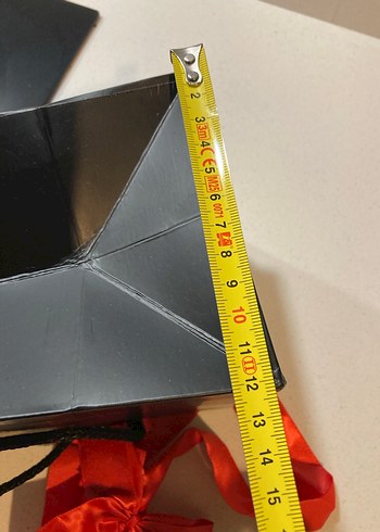 Kırmızı Kurdele ve Siyah Hediye Çantası - Görsel 8