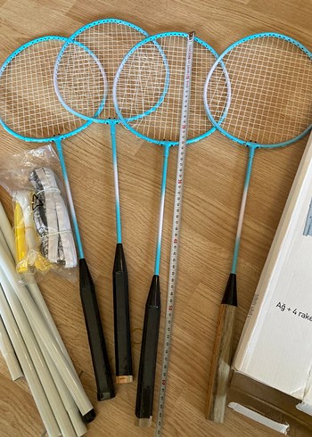 Beden Mavi Badminton Seti 4 Raketli