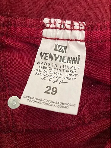 m Beden bordo Renk Venvienni marka tayt pantolon