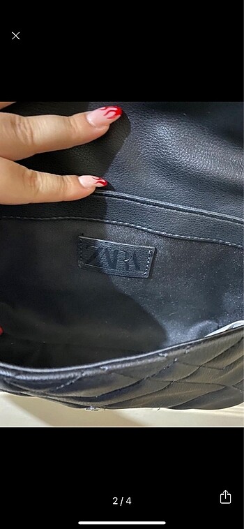  Beden siyah Renk Zara orijinal çantası