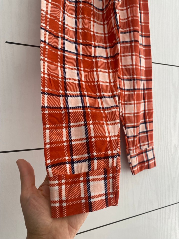 Kırmızı Ekoseli Çocuk Pijama Takımı - Görsel 5