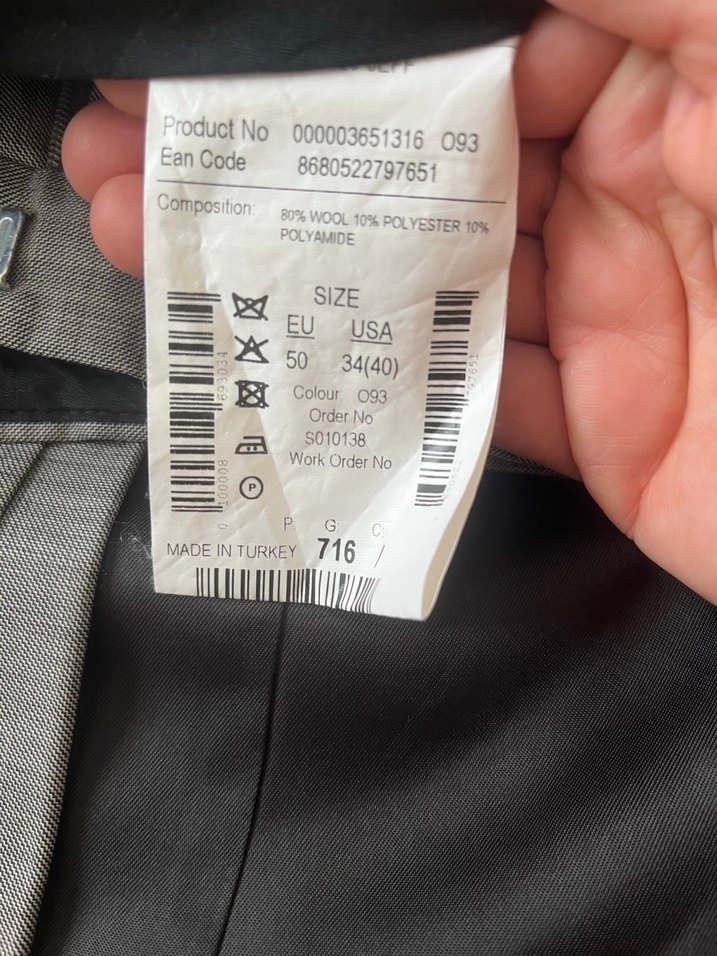 Gri Düğmeli Erkek Takım Elbise - Görsel 5