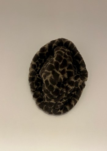 Kahverengi Leopar Desenli Kürklü Kadın Çanta - Görsel 2