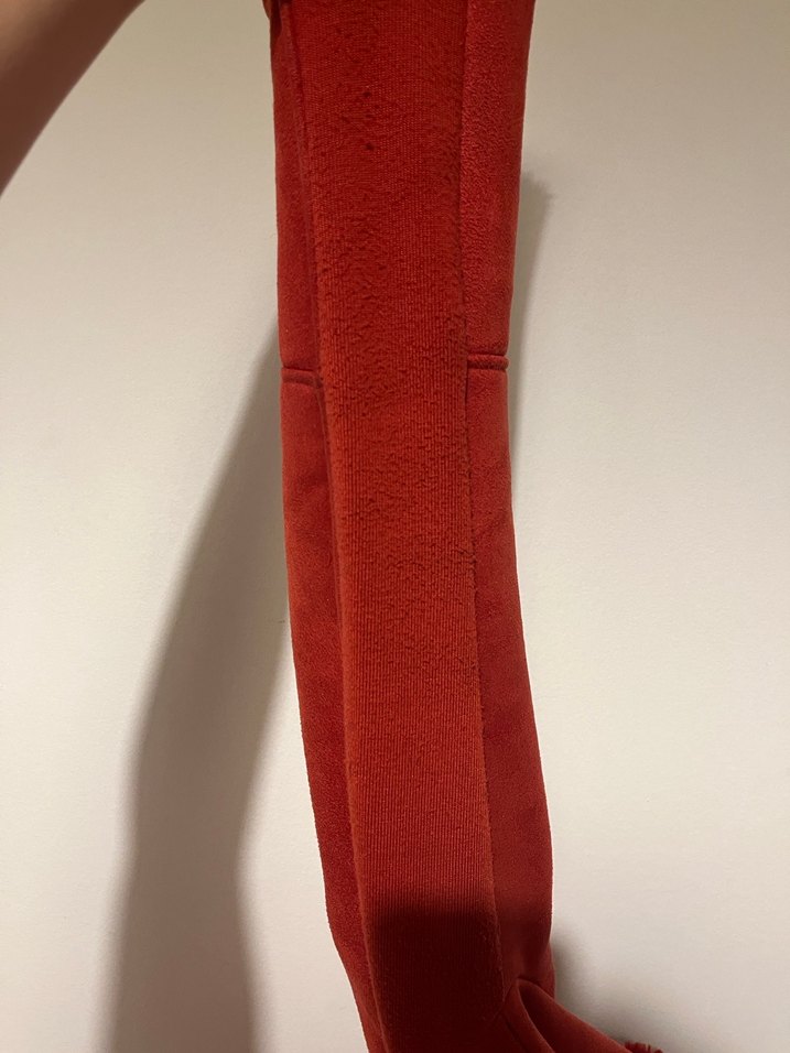 Kırmızı Süet Kürklü Kadın Ceket - Görsel 4