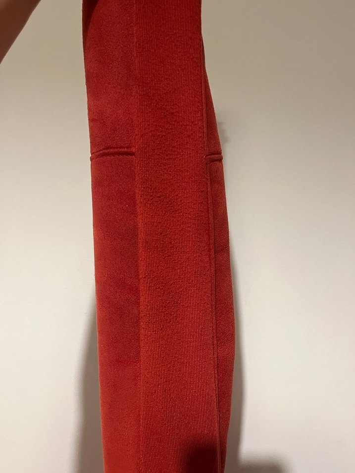 Kırmızı Süet Kürklü Kadın Ceket - Görsel 5