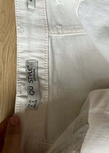 Zara Beyaz Denim Etek