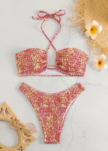 Çiçek desenli Bikini Takımı M/38