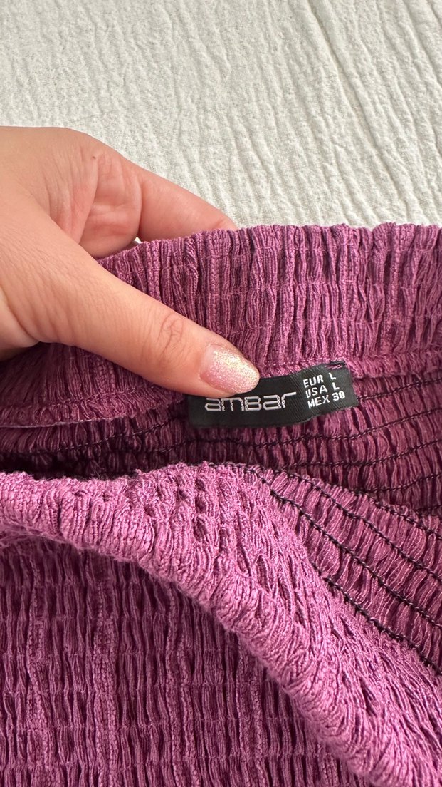 Mor Pliseli Takım - Görsel 3