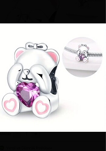 Pandora Pembe Ayıcıklı Charm