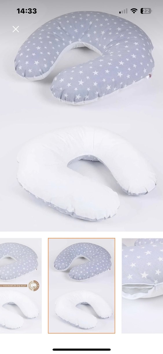 Fermuarlı Yıkanabilir Desenli Emzirme ve Hamile Yastığı - Görsel 2
