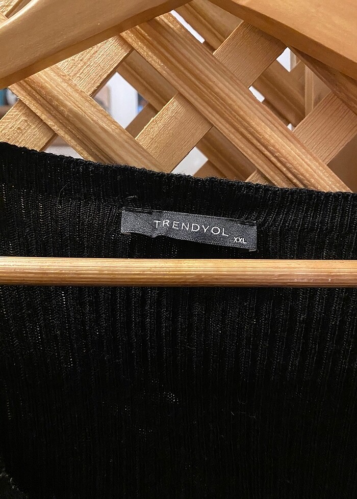 Siyah triko elbise - Görsel 2