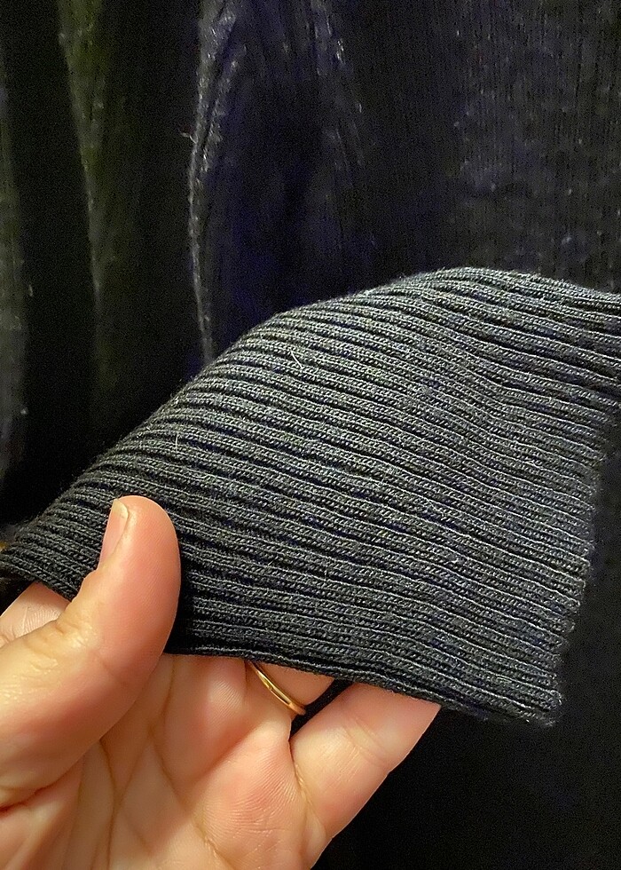 Siyah triko elbise - Görsel 3