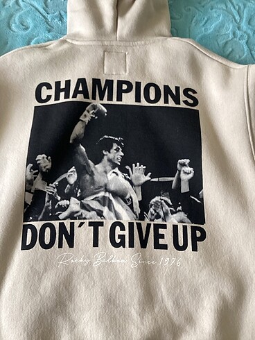 8 Yaş Beden Bej rock punk baskılı erkek sweatshirt