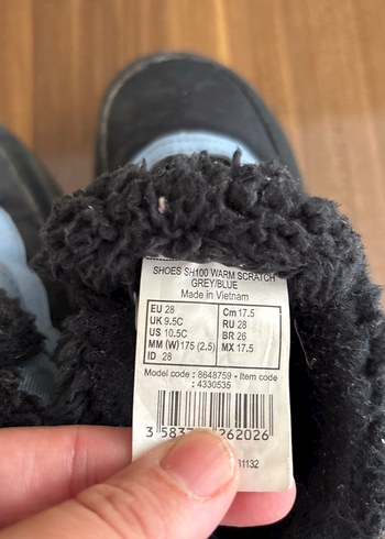 28 Beden mavi Renk Erkek Çocuk Mavi Kaydırmaz Bantlı Bot