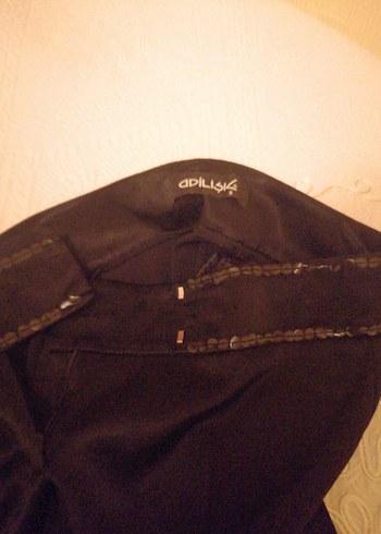 Kadın siyah Midi Kumaş Pantolon - Görsel 2