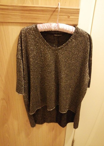 Siyah simli Triko Kadın Kazak - Görsel 2