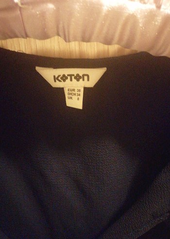 Düğmeli lacivert Kısa Kollu Kadın Bluz - Görsel 2