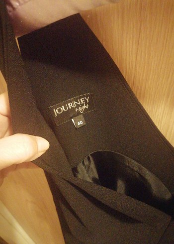 Siyah V Yaka Midi Kadın Elbise - Görsel 4