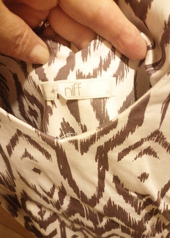 Bohem Midi elbise Kolsuz V Yaka - Görsel 3