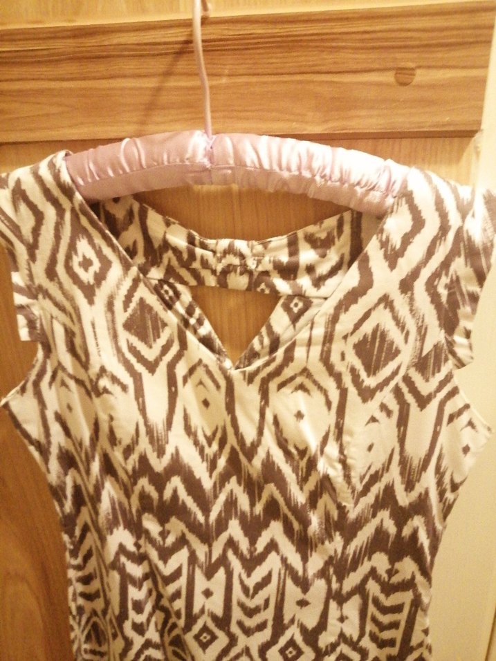 Bohem Midi elbise Kolsuz V Yaka - Görsel 2