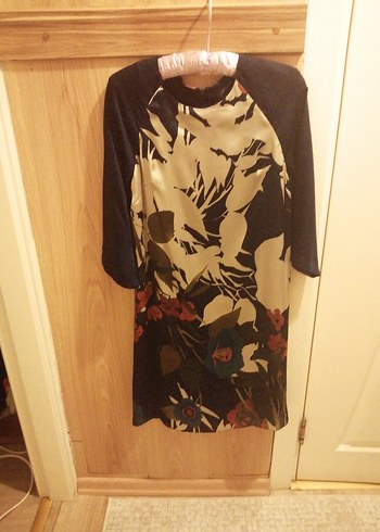 Uzun Kollu Siyah Desenli Hamile Tunik - Görsel 4