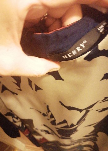 Uzun Kollu Siyah Desenli Hamile Tunik - Görsel 3