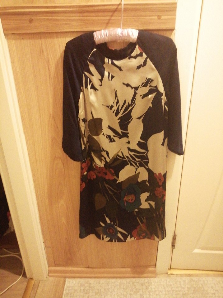 Uzun Kollu Siyah Desenli Hamile Tunik - Görsel 4