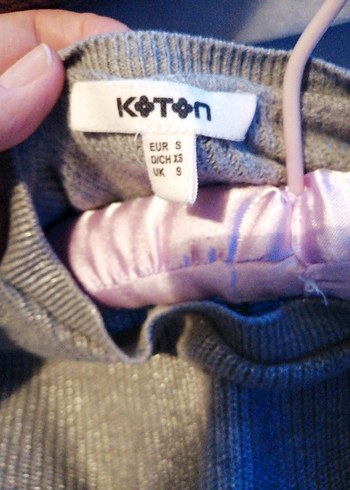 Gri Kadın Triko Uzun Kollu Kazak - Görsel 3