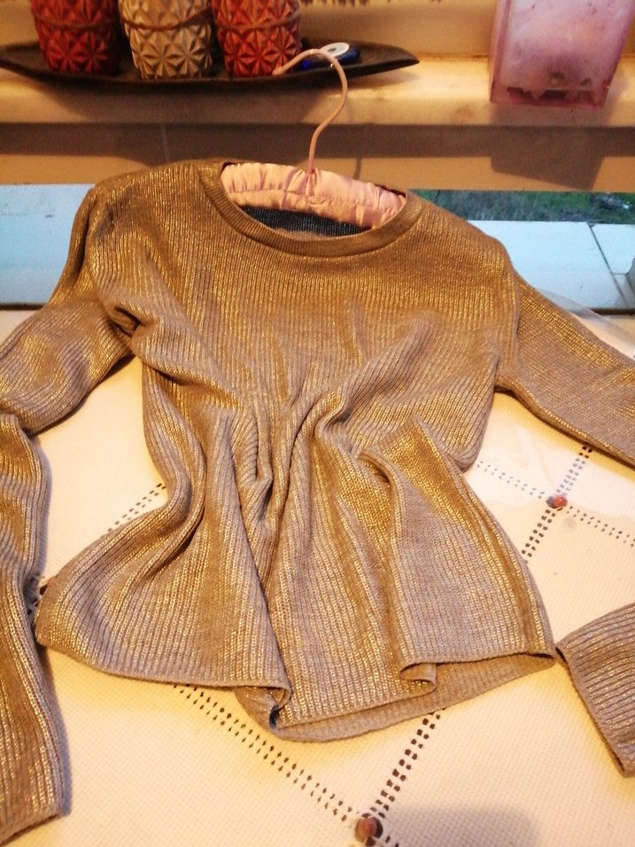 Gri Kadın Triko Uzun Kollu Kazak - Görsel 2