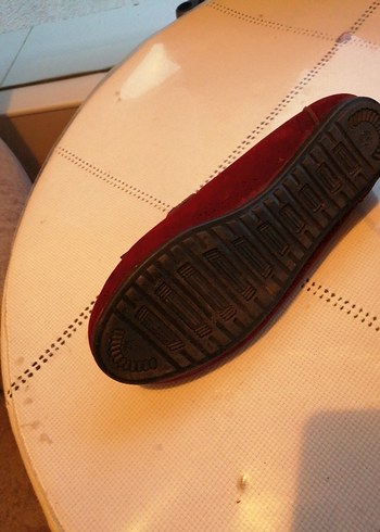 Bordo Süet Püsküllü Kız Loafer Ayakkabı - Görsel 2