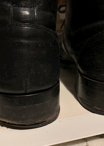 Kemal Tanca Siyah Deri Erkek Goth Botları