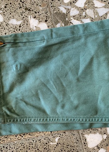33 Beden turkuaz Renk Fermuarlı Turkuaz Denim Erkek Pantolon