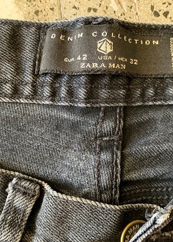 32 Beden Gri Denim Erkek Midi Şort