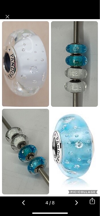 Beden çeşitli Renk Pandora murano charm